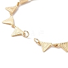 Brass Triangle Charm Bracelet Making AJEW-JB01150-08-2