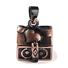 Carved Cuboid Rack Plating Brass Prayer Box Pendants LS-KK-L101-16R-NF-3