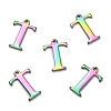Ion Plating(IP) 304 Stainless Steel Alphabet Charms STAS-H122-T-M-2