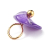 Natural Chip Dyed Shell Charms PALLOY-JF01338-01-5