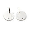 201 Stainless Steel Stud Earring Findings STAS-P308-09C-S-4