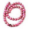 Dyed Natural Magnesite Beads Strands G-L617-D01-8mm-06-3