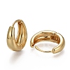 Brass Huggie Hoop Earrings LS-EJEW-F260-02G-3