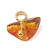 Natural Amber Chip Charms PALLOY-JF05061-2