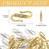 30Pcs 2 Colors Tibetan Style Alloy S-Hook Clasps TIBE-YW0001-96-3