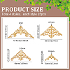 100Pcs 4 Styles Iron Filigree Joiners Links IFIN-PH0002-32-2