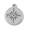 Non-Tarnish 304 Stainless Steel Pendants STAS-B062-12P-1