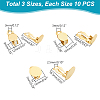 Unicraftale 30Pcs 3 Styles 304 Stainless Steel Clip-on Earring Findings FIND-UN0003-60-3