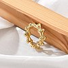 Rack Plating Brass Cuff Rings for Women RJEW-M028-115G-2