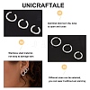 Unicraftale 12Pcs 6 Size 304 Stainless Steel Cuff Earrings EJEW-UN0001-82-4