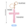 Cotton Cord Cross Keychains AJEW-TAC0031-03A-3