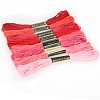8 Skeins 8 Colors Gradient Color 6-Ply Cotton Embroidery Floss PW-WG66837-05-1