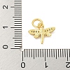 Rack Plating Brass Micro Pave Clear Cubic Zirconia Pendants KK-B093-10A-G-3