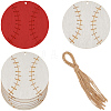 Sport Ball Theme Unfinished Wooden Painting Hanging Ornaments WOOD-WH20001-12D-1