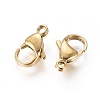 Ion Plating(IP) 304 Stainless Steel Lobster Claw Clasps X-STAS-F094-04C-1