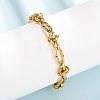 304 Stainless Steel Knot Link Chain Bracelets BJEW-F536-06G-4