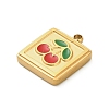 304 Stainless Steel Enamel Charms LS-STAS-F331-01B-G-2