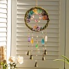 7 Chakra Natural & Synthetic Mixed Stone Chips Tree of Life Suncatchers HJEW-F027-04-2