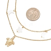 304 Stainless Steel Sea Turtle & Natural Freshwater Shell Star Pendant Double Layer Necklaces for Women NJEW-JN05400-3
