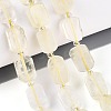 Natural Lemon Quartz(Heated) Beads Strands G-T138-26A-05-1
