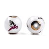Christmas Opaque Glass Beads EGLA-R113-03G-2