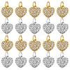 20Pcs 2 Style Brass Micro Pave Cubic Zirconia Charms ZIRC-SZ0001-81-1