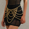 Plastic Round Beaded Multi-Layered Tassel Waist Belly Chains for Women FS-WG16B6C-06-1
