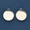 Flat Round Brass Pendant Cabochon Settings KK-A276-10S-2