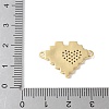 Brass Micro Pave Cubic Zirconia Heart Connector Charms KK-A252-28G-01-3