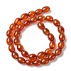Oval Natural Carnelian Beads Strands G-D622-06-A-4