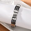 Great Valentines Day Gifts for Boyfriend 304 Stainless Steel Silicone Bracelets BJEW-I129-B-12