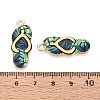 Alloy Enamel Pendants ENAM-T022-39KCG-04-3