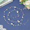 Handmade Imitation Pearl with Polyester and Resin Flower Headbands Hair Vine for Bride OHAR-WH20010-07S-3