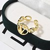 Brass Open Cuff Rings for Women RJEW-K289-01G-V-3