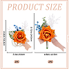 CRASPIRE 2Pcs 2 Style Silk Cloth & Plastic Imitation Flower Corsage Boutonniere & Wrist Corsage JEWB-CP0001-27B-2