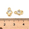 Brass Cubic Zirconia Charms KK-D300-02G-3