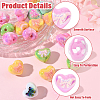20Pcs UV Plated Opaque Acrylic Beads PACR-YW0001-53-5