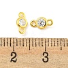 925 Sterling Silver Pave Clear Cubic Zirconia Connector Charms STER-B005-02G-3