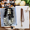200Pcs 4 Colors Spray Painted Round Natural Schima Wood Beads WOOD-PA0001-73D-5