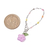 Glass Flower Cup Charms HJEW-JM02850-4