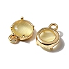 Flat Round Brass Charms KK-D024-03E-G-2