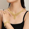 Zinc Alloy Rhinestone Bracelets & Earrings & Necklaces & Rings Sets FS-WG1CFA3-01-2