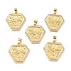 Brass Micro Pave Clear Cubic Zirconia Pendants ZIRC-L100-053G-1