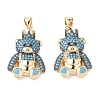 Brass Micro Pave Cubic Zirconia Pendants KK-M240-04-2