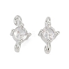 Brass Clear Cubic Zirconia Connector Charms LS-KK-Z094-10P-1