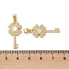 Brass Micro Pave Cubic Zirconia Pendants KK-D057-15G-2