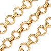 304 Stainless Steel Textured Ring Link Chains CHS-K023-11A-G-1
