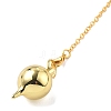 Brass Dowsing Pendulum Big Pointed Round Pendants KK-H491-03G-2