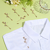 20Pcs Zinc Alloy Brooch Pins JEWB-PH0001-83G-4
