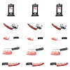 15Pcs 5 Styles Halloween Printed Opaque Acrylic Pendants MACR-YW0003-07-1